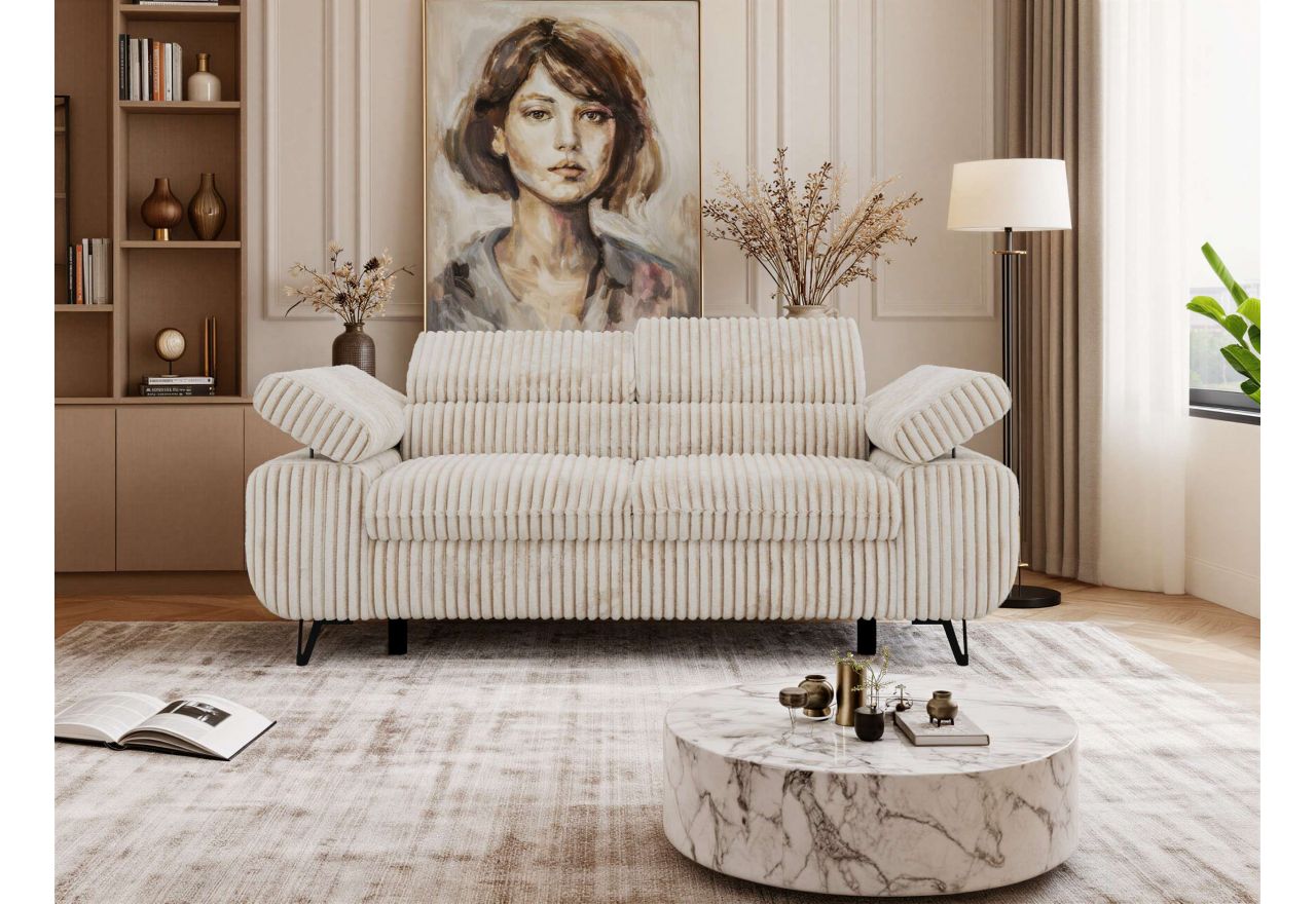 Sofa PETER 2 - beżowy, sztruks