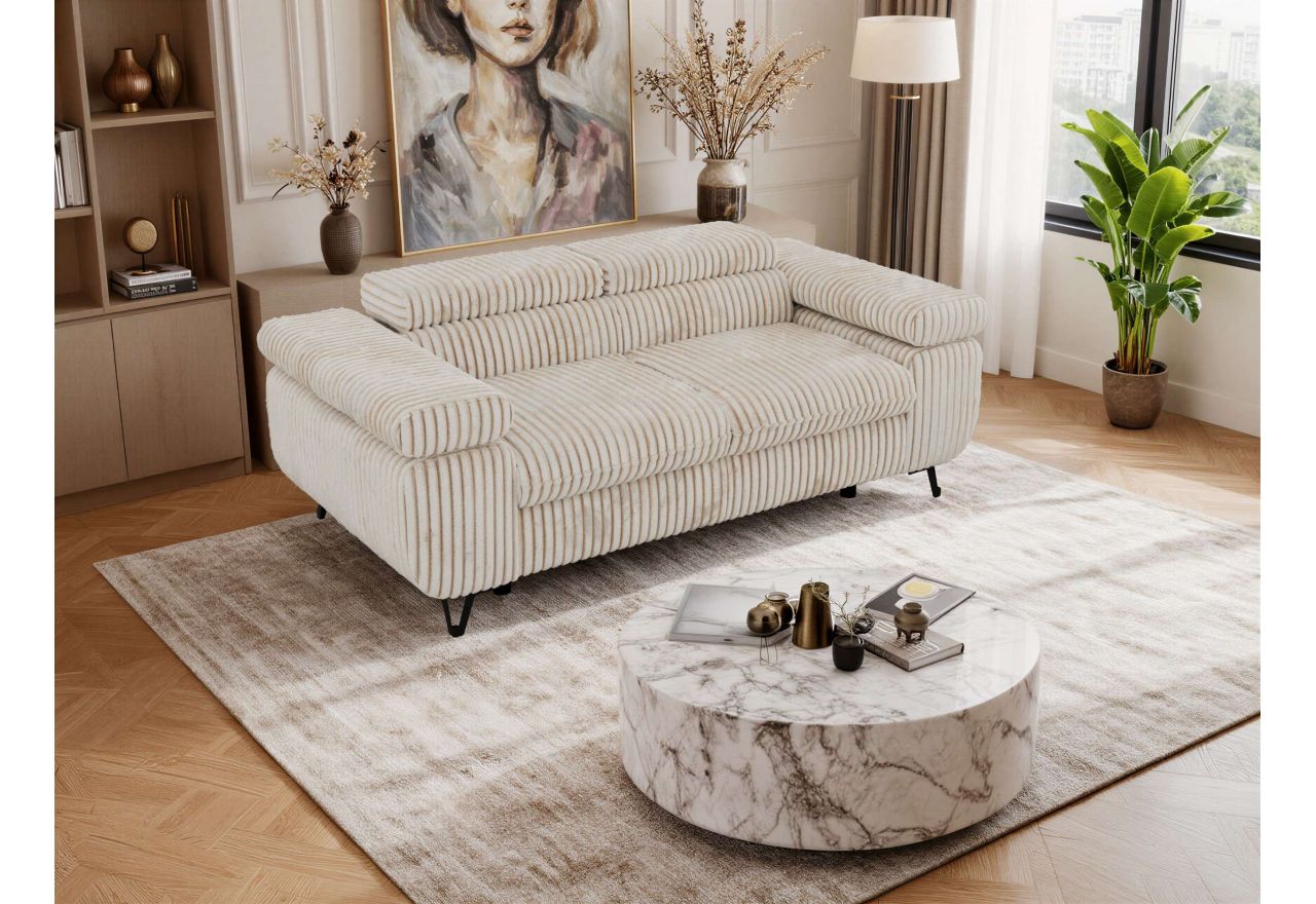 Sofa PETER 2 - beżowy, sztruks