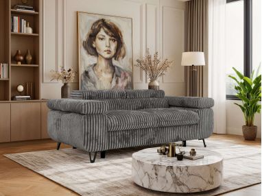 Sofa PETER 2 - szary, sztruks