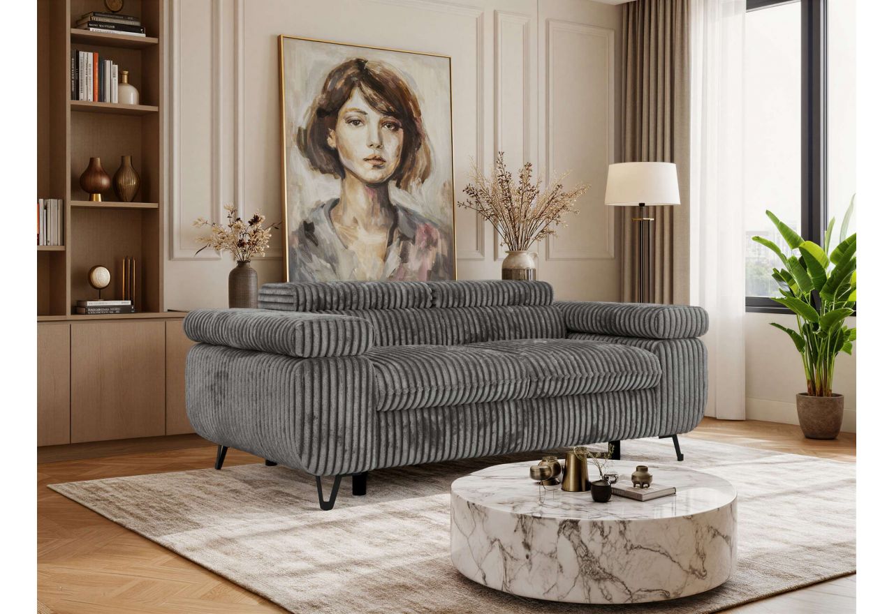 Sofa PETER 2 - szary, sztruks