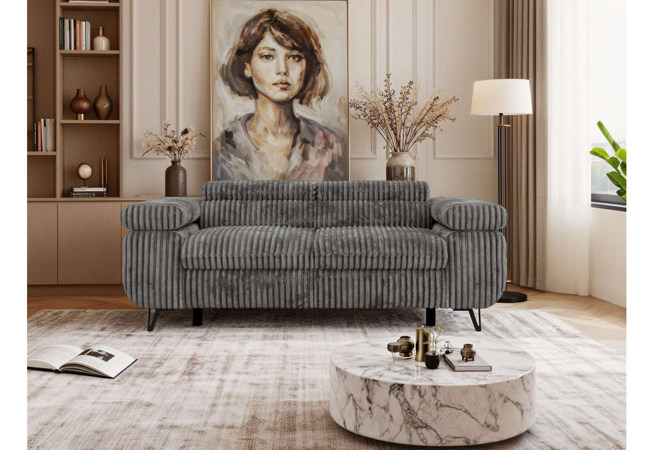 Sofa PETER 2 - szary, sztruks
