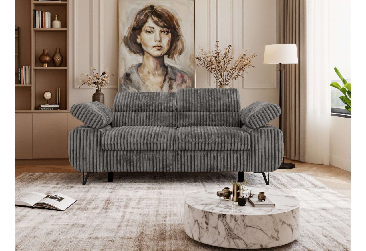 Sofa PETER 2 - szary, sztruks
