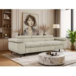 Sofa PETER 3 - kremowy, welwet