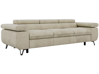 Sofa PETER 3 - kremowy, welwet