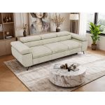 Sofa PETER 3 - kremowy, welwet