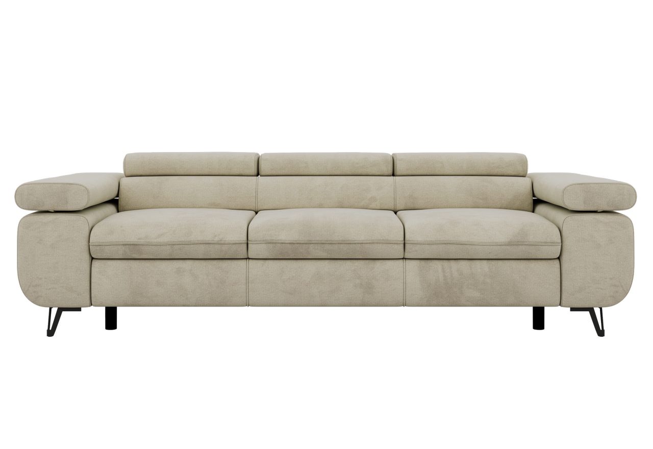 Sofa PETER 3 - kremowy, welwet