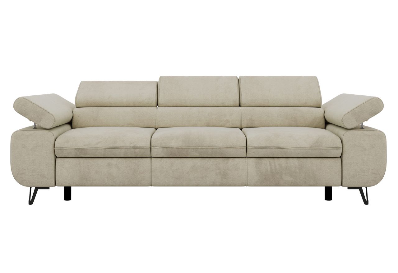Sofa PETER 3 - kremowy, welwet