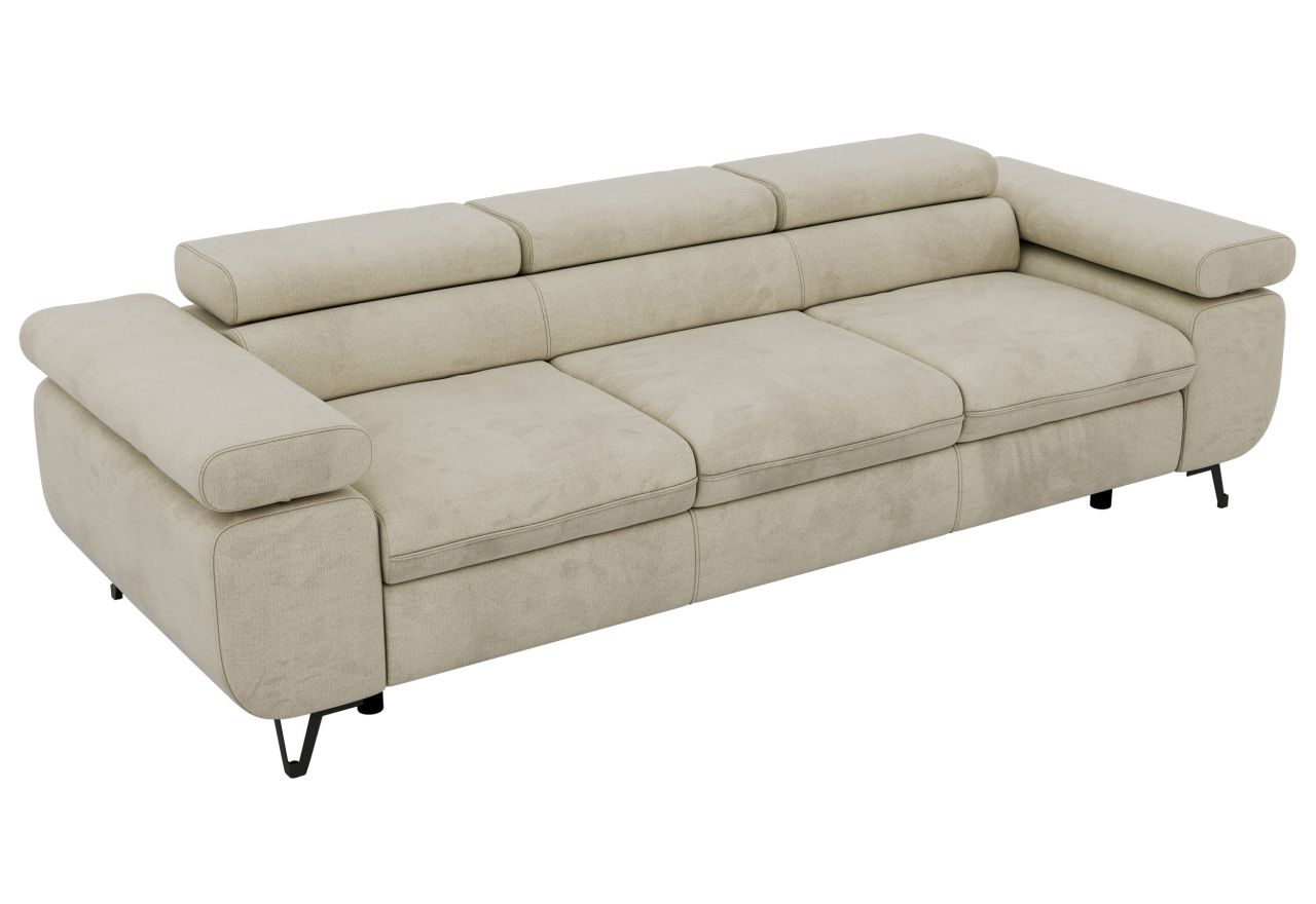 Sofa PETER 3 - kremowy, welwet