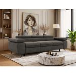 Sofa PETER 3 - ciemnoszary, welwet