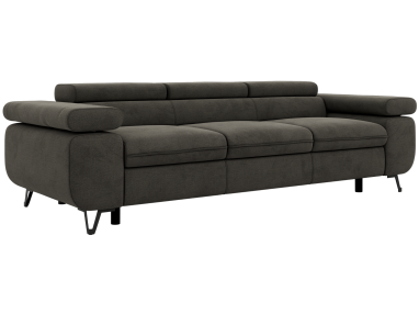Sofa PETER 3 - ciemnoszary, welwet