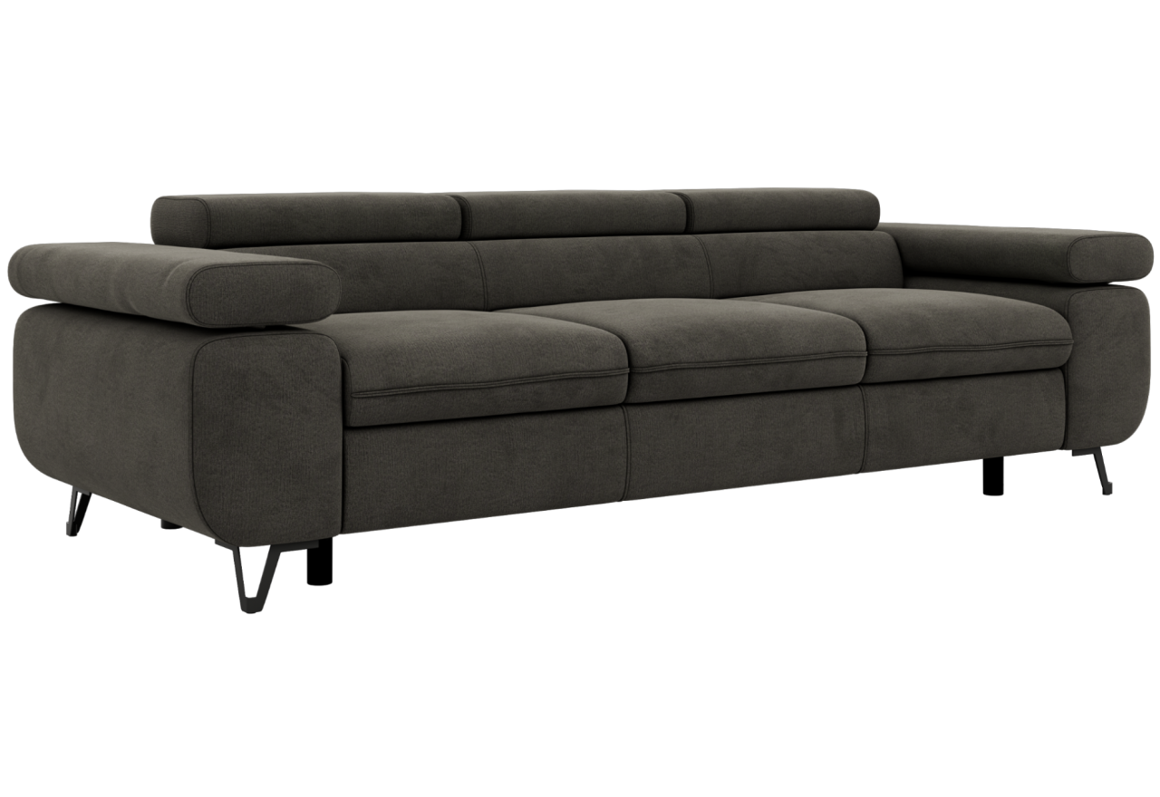 Sofa PETER 3 - ciemnoszary, welwet