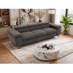Sofa PETER 3 - ciemnoszary, welwet