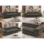 Sofa PETER 3 - ciemnoszary, welwet