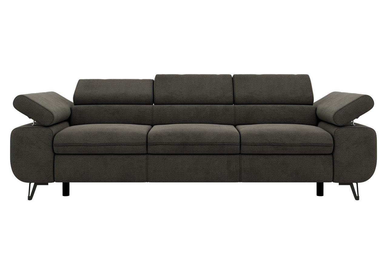 Sofa PETER 3 - ciemnoszary, welwet