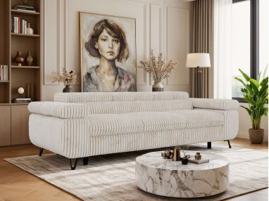 Sofa PETER 3 - beżowy, sztruks