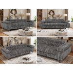 Sofa PETER 3 - szary, sztruks