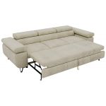Sofa PETER 3 - funkcja spania - kremowy, welwet