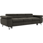Sofa PETER 3 - funkcja spania - ciemnoszary, welwet