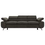 Sofa PETER 3 - funkcja spania - ciemnoszary, welwet