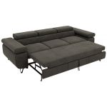 Sofa PETER 3 - funkcja spania - ciemnoszary, welwet