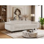Sofa PETER 3 - funkcja spania - beżowy, sztruks