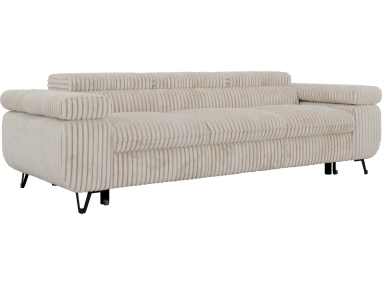 Sofa PETER 3 - funkcja spania - beżowy, sztruks