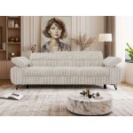Sofa PETER 3 - funkcja spania - beżowy, sztruks