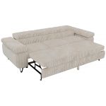 Sofa PETER 3 - funkcja spania - beżowy, sztruks
