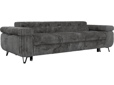 Sofa PETER 3 - funkcja spania - szary, sztruks