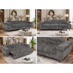 Sofa PETER 3 - funkcja spania - szary, sztruks