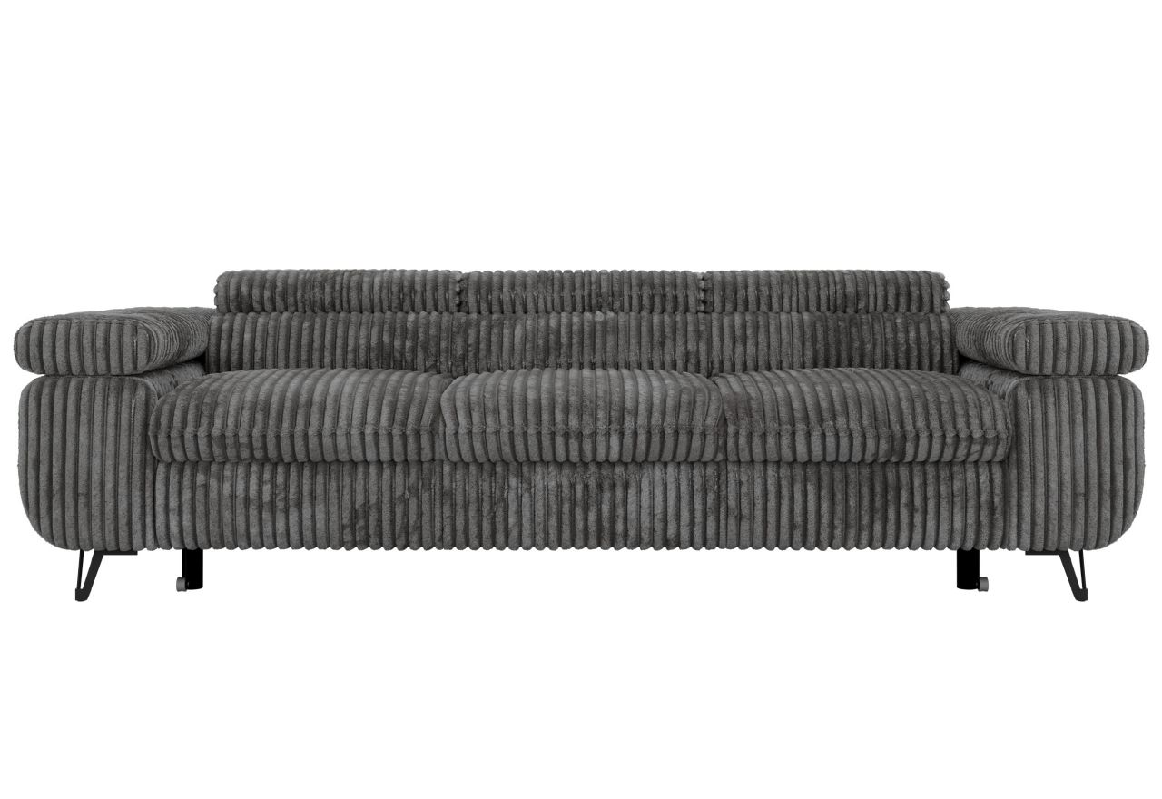 Sofa PETER 3 - funkcja spania - szary, sztruks