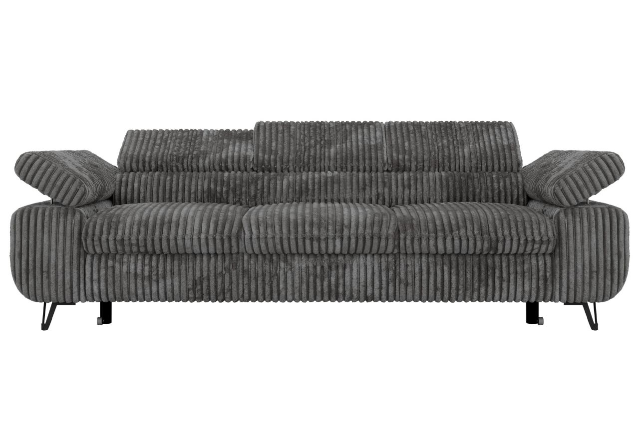 Sofa PETER 3 - funkcja spania - szary, sztruks