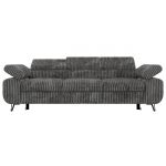 Sofa PETER 3 - funkcja spania - szary, sztruks