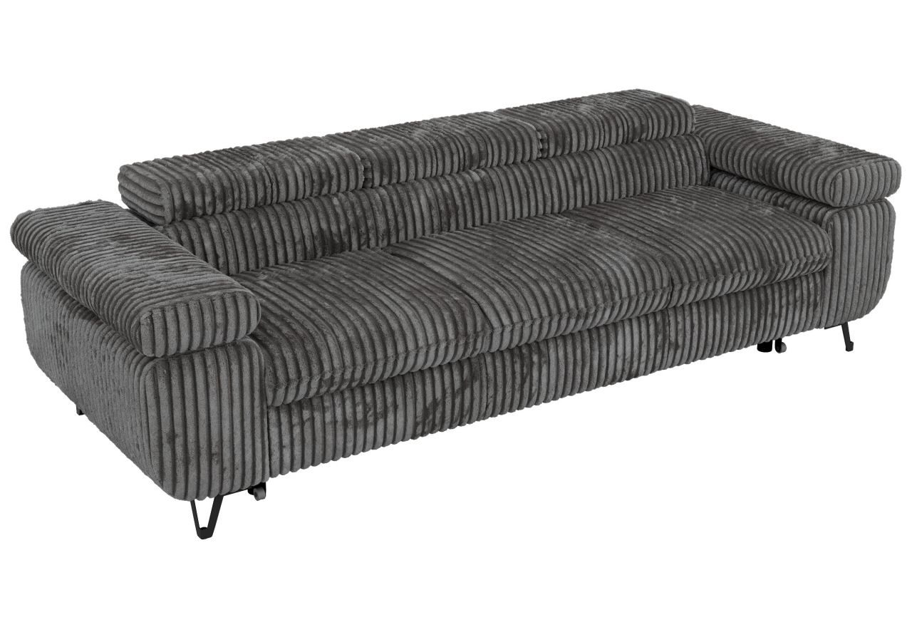 Sofa PETER 3 - funkcja spania - szary, sztruks
