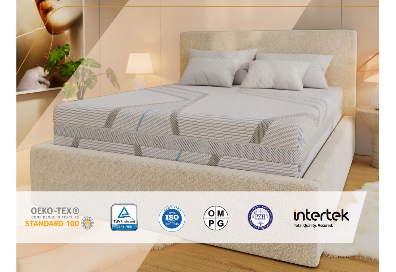 Materac multipocket ELORI 200x200 cm - H3/H4 - pokrowiec LUX - OUTLET