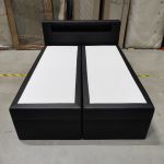 Łóżko kontynentalne GOLD 5 160x200 - Soft 11 - czarna ekoskóra - OUTLETU