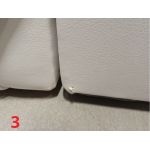 Łóżko kontynentalne MIREN DUO 200x200 - Soft 17 - biała ekoskóra - OUTLETU