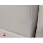 Łóżko kontynentalne MIREN DUO 200x200 - Soft 17 - biała ekoskóra - OUTLETU