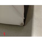 Łóżko kontynentalne MIREN DUO 200x200 - Soft 17 - biała ekoskóra - OUTLETU