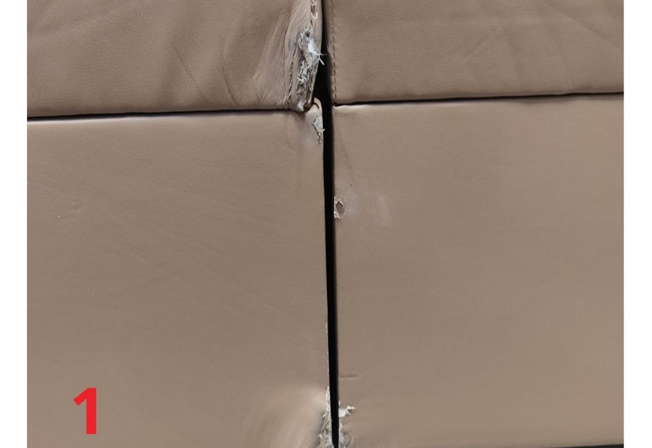 Łóżko kontynentalne MIREN DUO 200x200 - Soft 34 - brązowa ekoskóra - OUTLETU