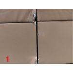 Łóżko kontynentalne MIREN DUO 200x200 - Soft 34 - brązowa ekoskóra - OUTLETU
