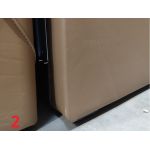Łóżko kontynentalne MIREN DUO 200x200 - Soft 34 - brązowa ekoskóra - OUTLETU