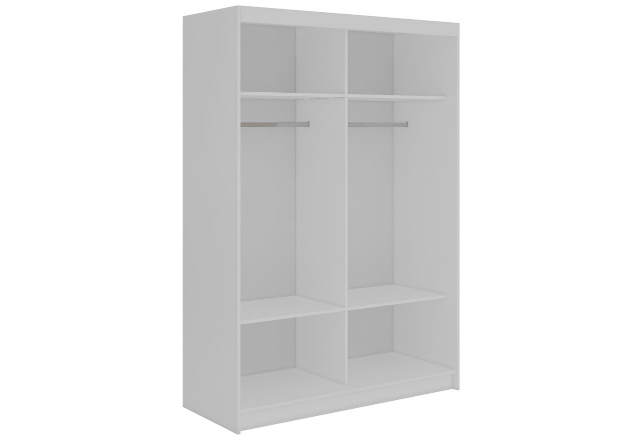 Szafa przesuwna SKORIA 150 cm - biały z lustrem