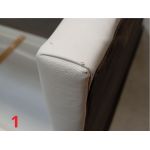 Łóżko kontynentalne GRIMALDI 180x200 - Soft 17 - biała ekoskóra - OUTLETU