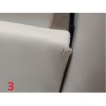 Łóżko kontynentalne GRIMALDI 180x200 - Soft 17 - biała ekoskóra - OUTLETU
