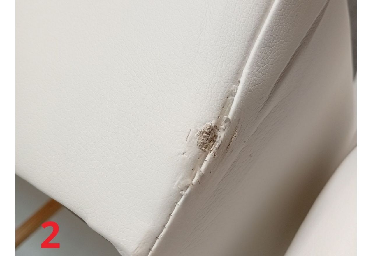 Łóżko kontynentalne GRIMALDI 180x200 - Soft 17 - biała ekoskóra - OUTLETU