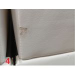 Łóżko kontynentalne GRIMALDI 180x200 - Soft 17 - biała ekoskóra - OUTLETU
