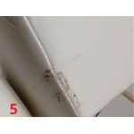 Łóżko kontynentalne GRIMALDI 180x200 - Soft 17 - biała ekoskóra - OUTLETU