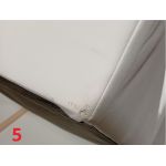 Łóżko kontynentalne GRIMALDI 180x200 - Soft 17 - biała ekoskóra - OUTLETU