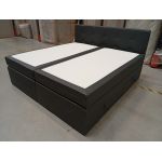 Łóżko kontynentalne LUKA KING 200x200 - Soft 20 - grafitowa ekoskóra - OUTLETU